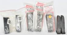(5) Browning Hi Power 9mm Magazines with various