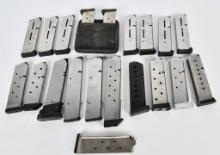 20 Various Marked .45 Caliber Metal Magazines