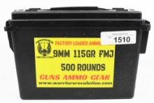 500 Rounds Of Mixed 9mm Luger Ammunition