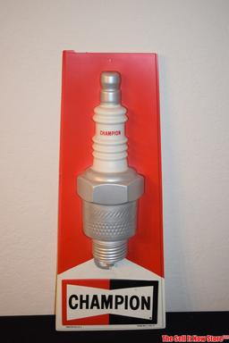 Vintage Champion Spark Plug Advertising Plastic