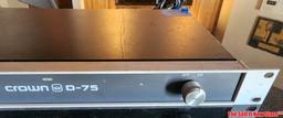 Crown D75 D-75 Rack Mount Power Amp
