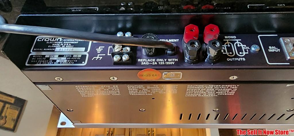 Crown D75 D-75 Rack Mount Power Amp