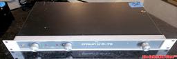 Crown D75 D-75 Rack Mount Power Amp