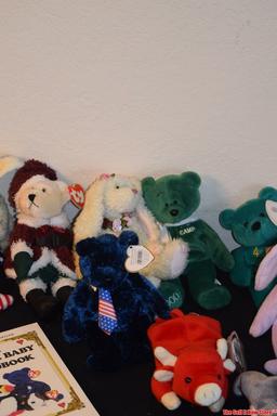 Various TY Beanie Babies, some scarce and early, see photos