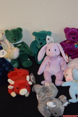 Various TY Beanie Babies, some scarce and early, see photos