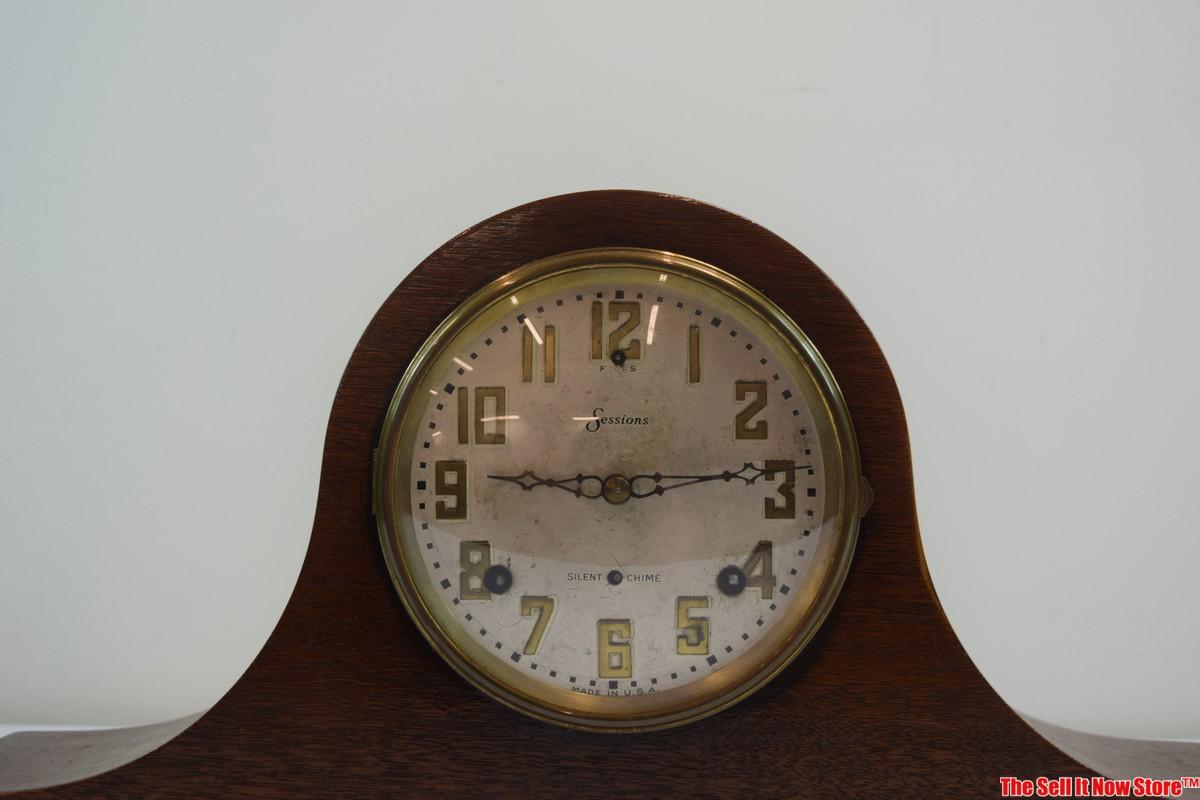 Sessions Silent Chime Mantel Clock With Key