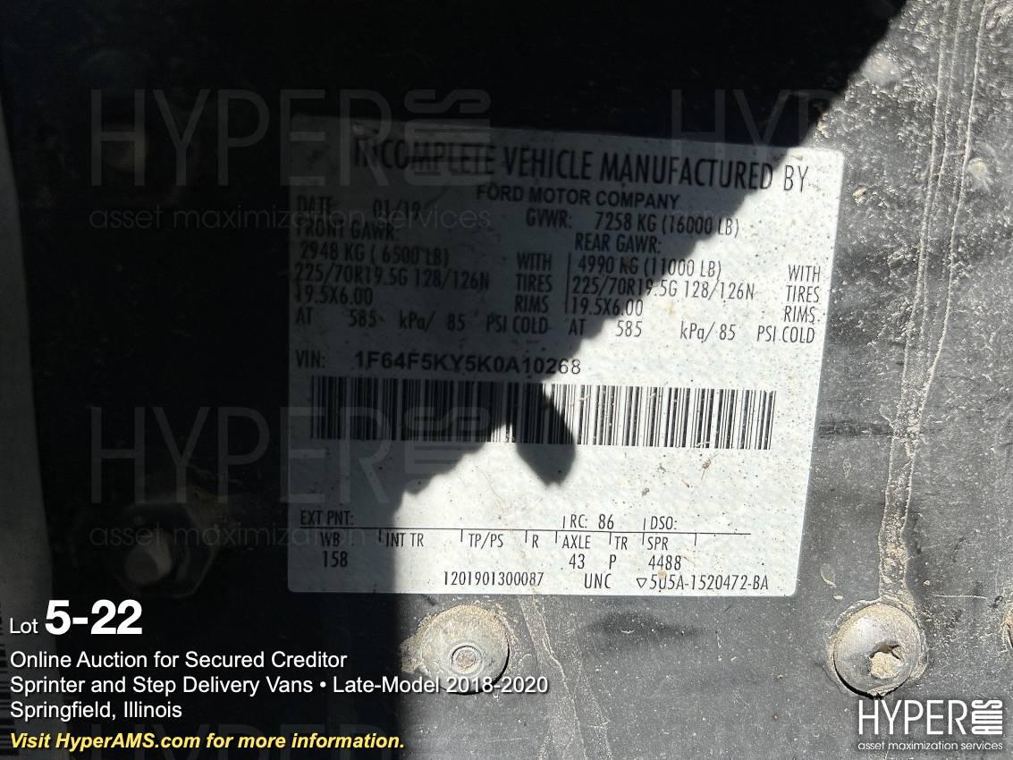 2019 Ford step van