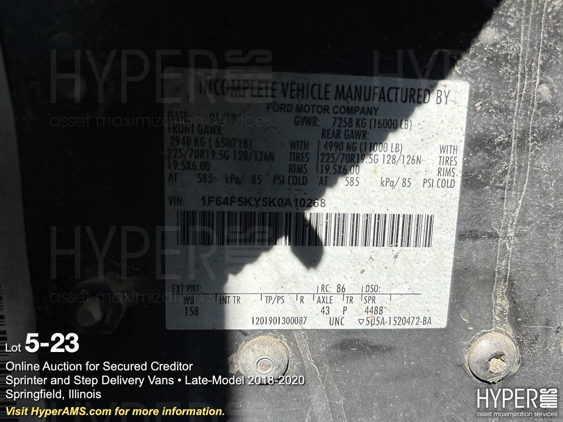 2019 Ford step van