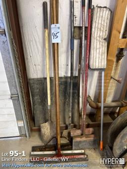 Floor scrapers, shelves, squeegees