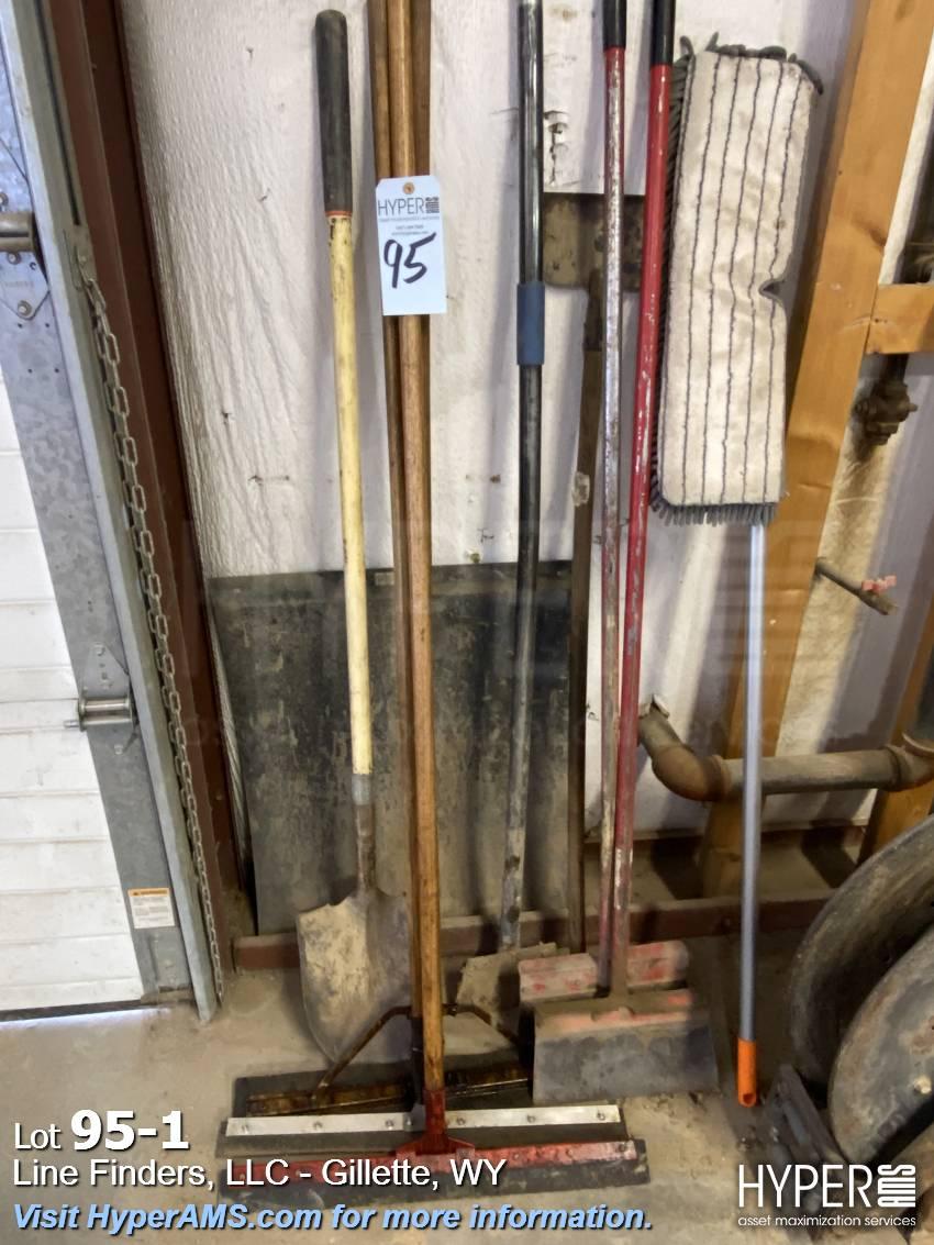 Floor scrapers, shelves, squeegees