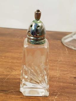 3 Salt and Pepper Shakers and 2 Candle Holders