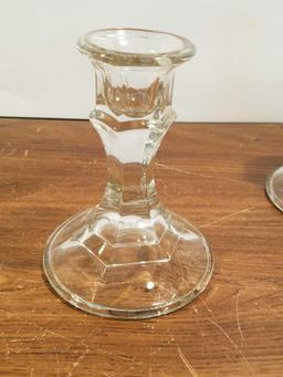 3 Salt and Pepper Shakers and 2 Candle Holders
