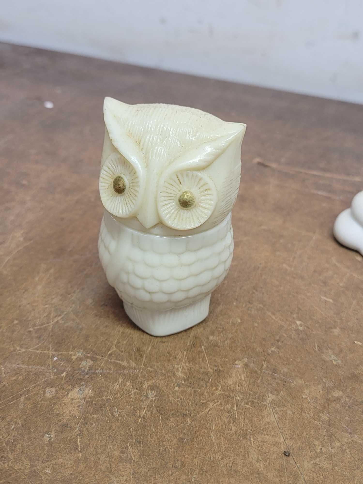 Avon Owl Bottle, figurines, And Paper Weights