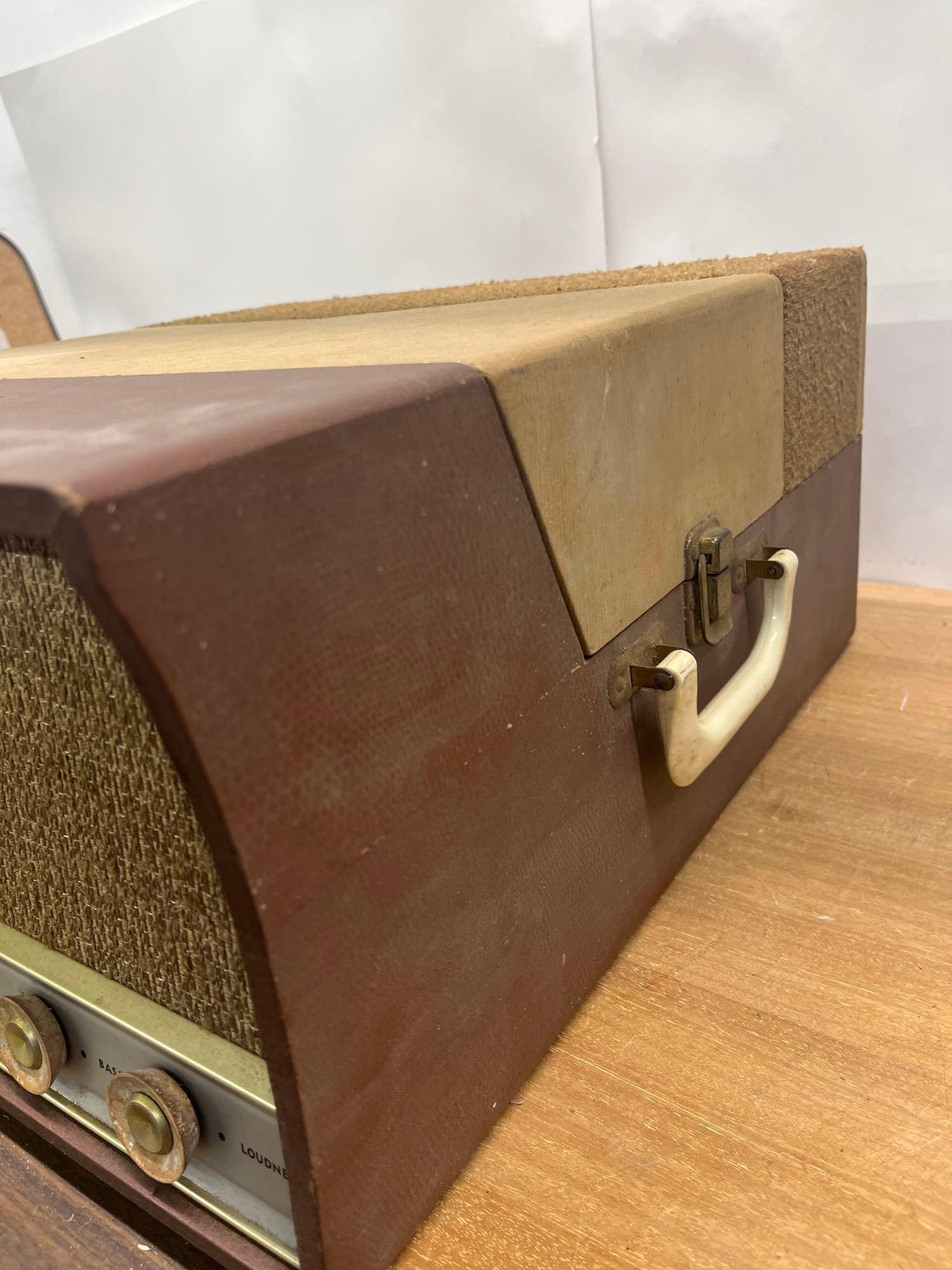 Dual Amplifier Stereo Orthophonic High Fidelity RCA Victor Portable Record Player