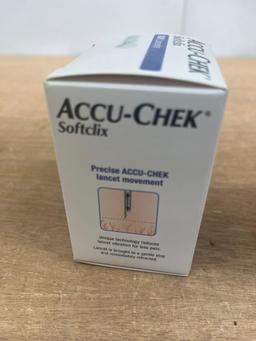 2 New Boxes Accu-Chek Softclik 100 Lancets