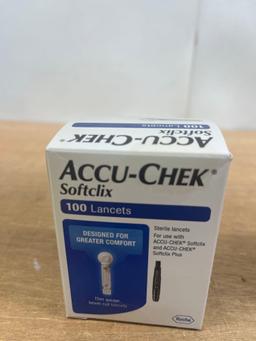 2 New Boxes Accu-Chek Softclik 100 Lancets