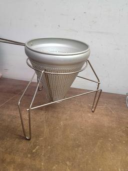 Canning Rack, Jar Lifter, and Strainer and Stand Set