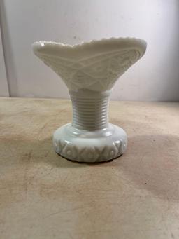 Unique White Glass Decorative Vase