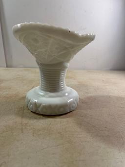 Unique White Glass Decorative Vase