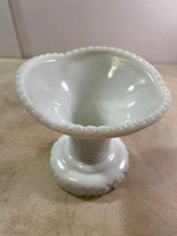 Unique White Glass Decorative Vase