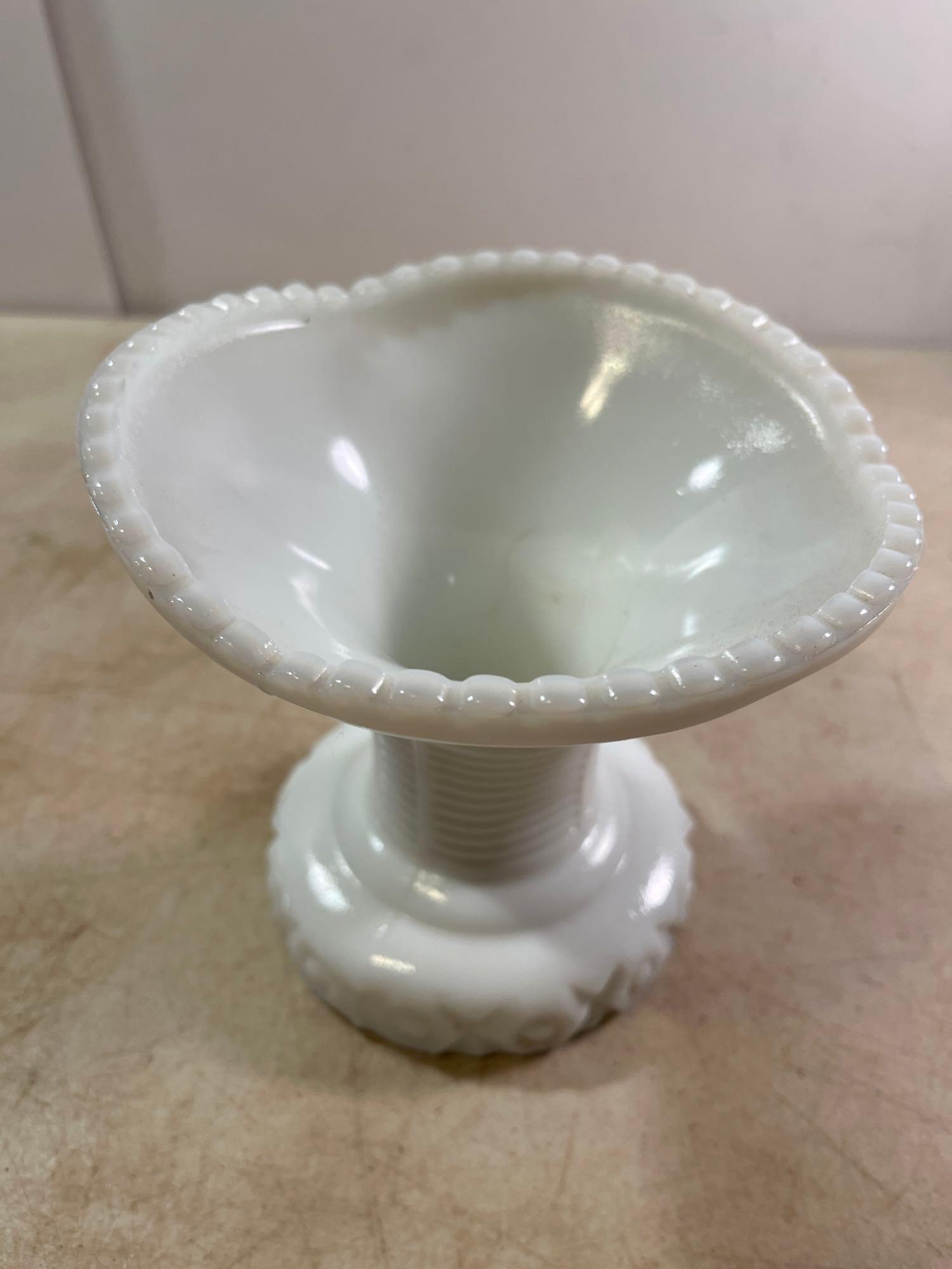 Unique White Glass Decorative Vase