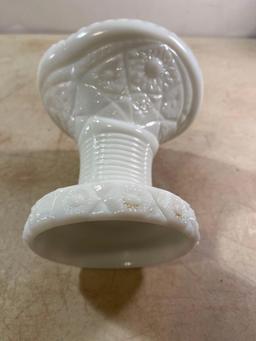 Unique White Glass Decorative Vase