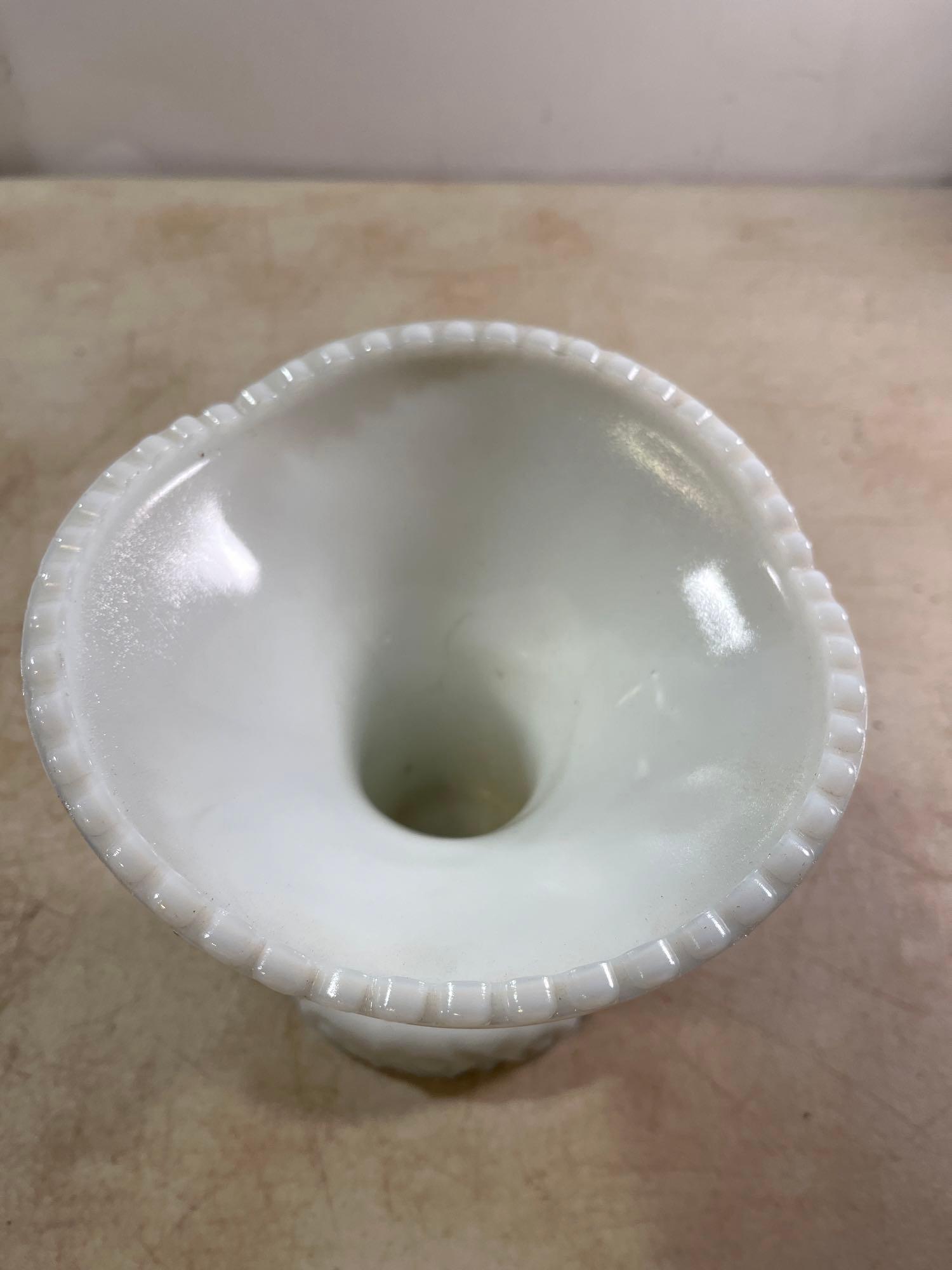 Unique White Glass Decorative Vase