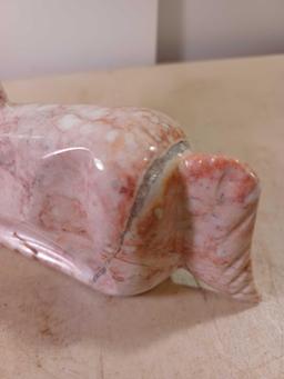 Pink Granite Carved Unicorn