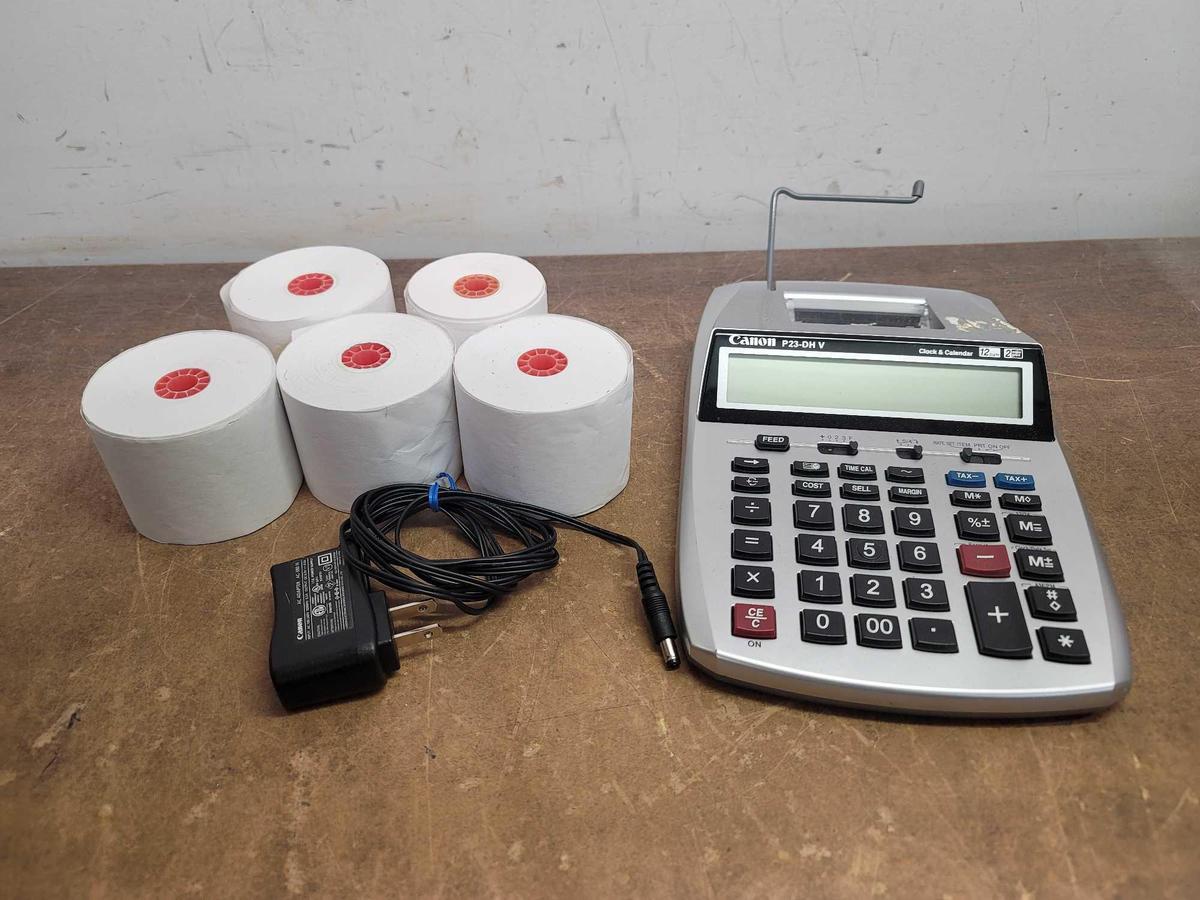 Canon Adding Machine w/ paper