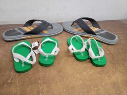 Flip-Flops and 2 Pair Of Toddler Flip-Flops