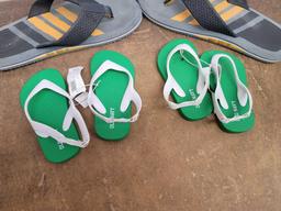 Flip-Flops and 2 Pair Of Toddler Flip-Flops