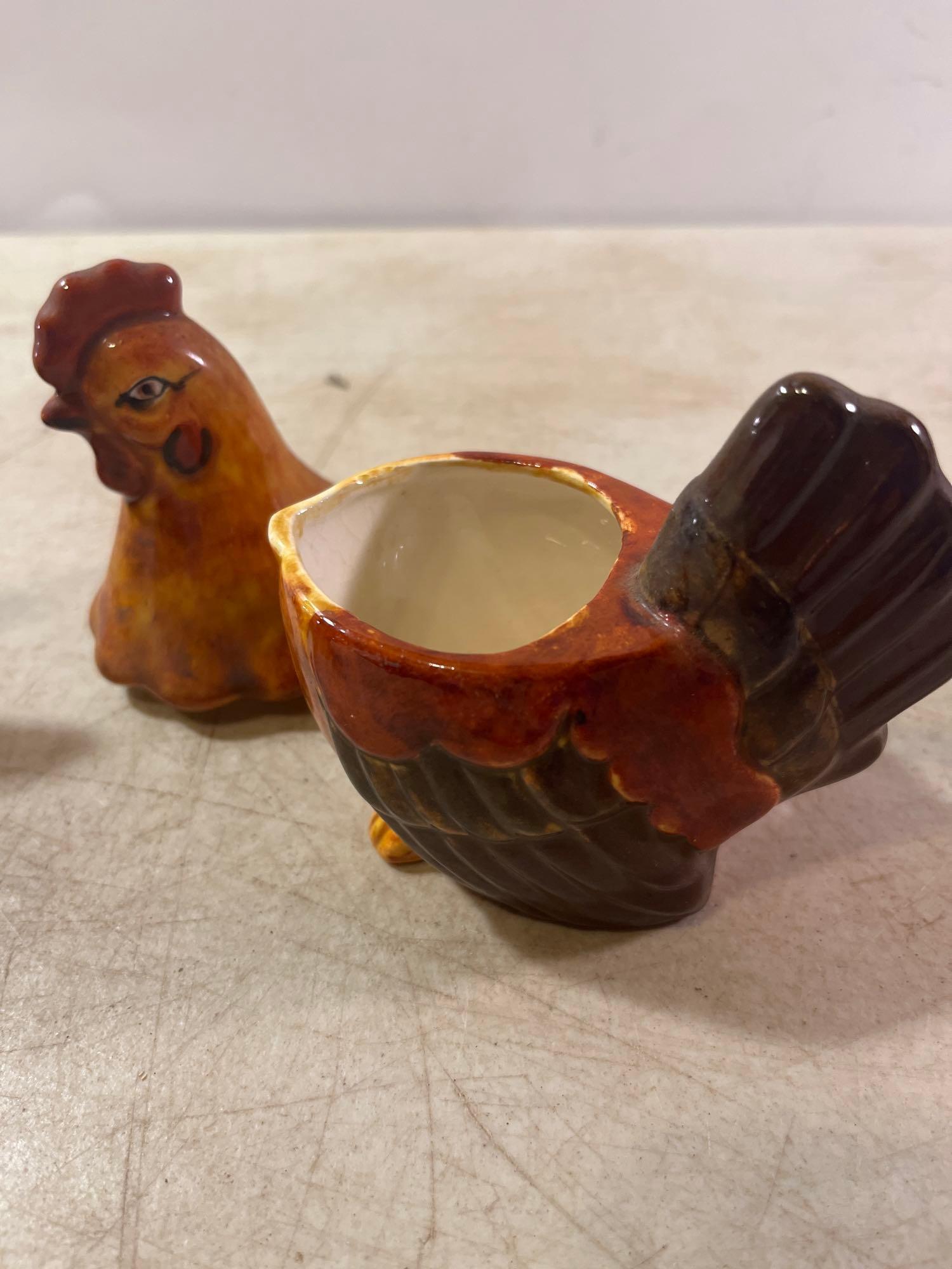 2 Roaster Creamer and Sugar Set / 1 Shoe Figurine