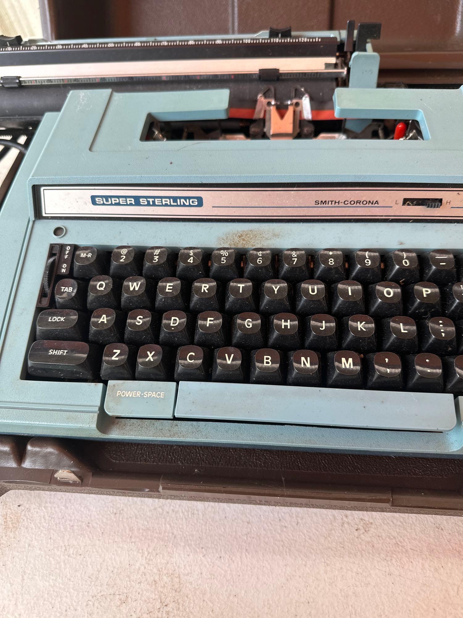 Smith Corona Super Sterling Electric Type Writer In Box