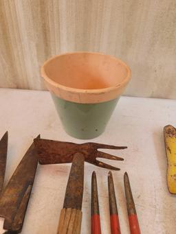 Garden Tools and Flowerpot