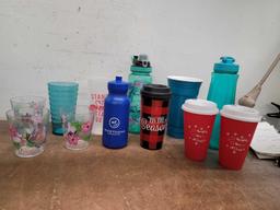 Cups, Water Bottles, and Travel Coffee Cups