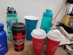 Cups, Water Bottles, and Travel Coffee Cups
