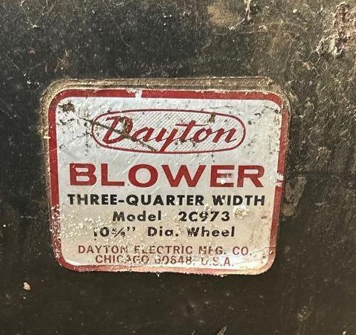 Dayton Blower Three Quarter Width