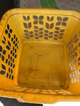 Laundry Basket and Plastic Bucket