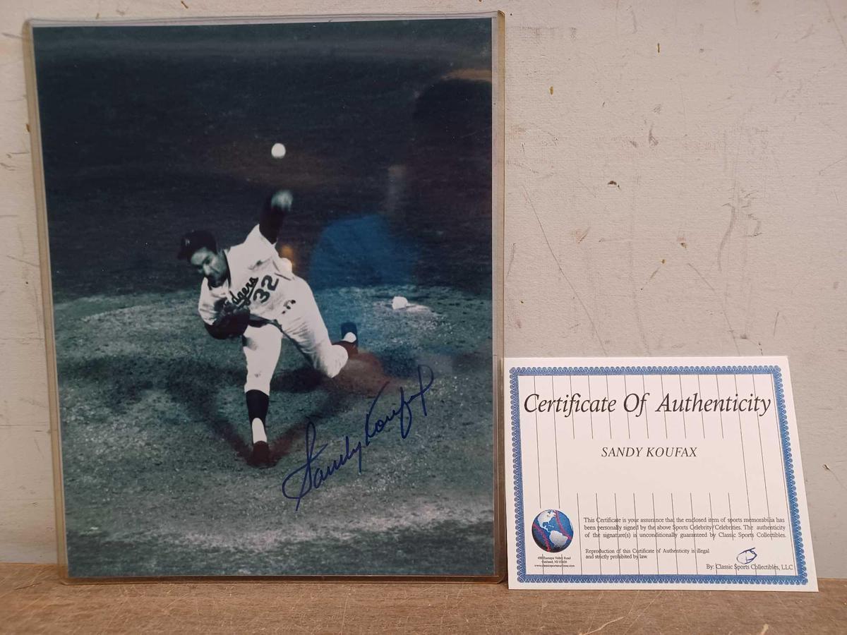 Sandy Koufax Autographed Picture with Certificate of Authenticity