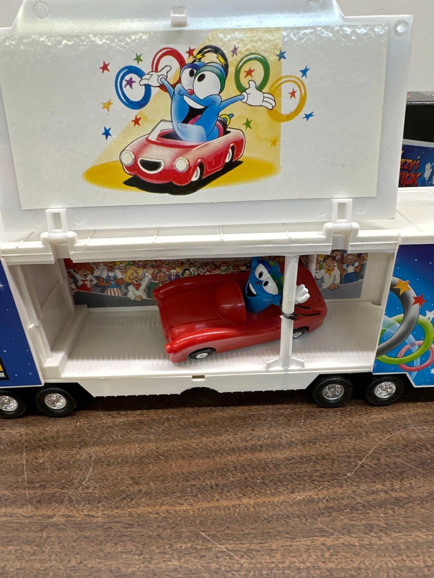 1996 Collectable Texaco Izzys Olympic Games Toy Car Carrier