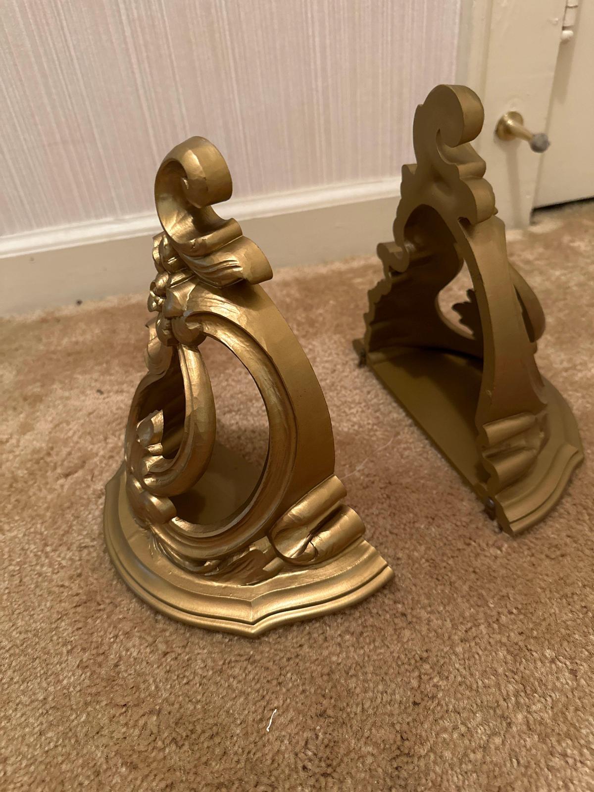 2 Plastic Gold Sconces