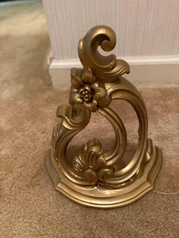 2 Plastic Gold Sconces