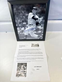 Joe DiMaggio 8 x 10 Signed Framed Photo