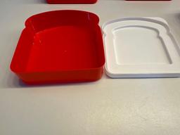 New 4 Plastic 2 Piece Sandwich Container