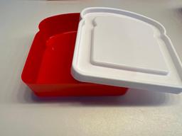 New 4 Plastic 2 Piece Sandwich Container