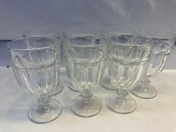 7 Bar Iced Tea Glasses Beverage Set / Set of 2 Glass Dessert Cups