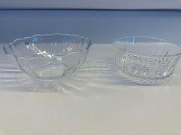 2 Glass Candy Dishes