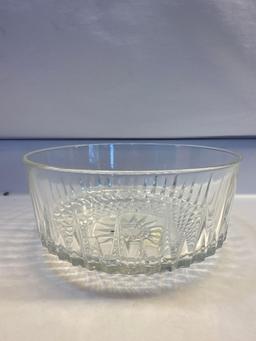 Decorative 9 Inch Glass Serving Bowl