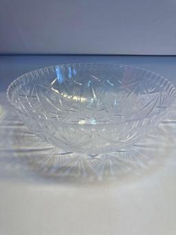 2 Large Decorative Plastic Salad Bowls