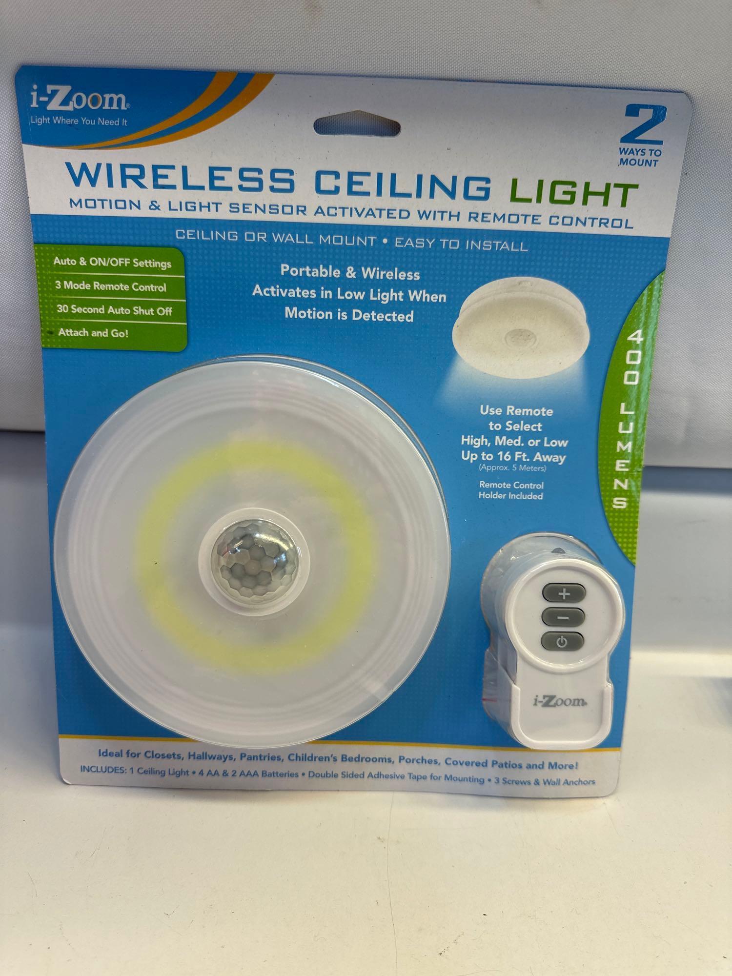 New Wireless Ceiling Light, Soap Saver, Light Bulb, Etc
